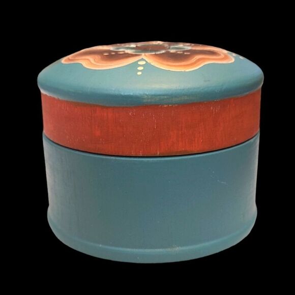 Vintage‎ Hand-Painted Tole Wooden Tri ket Box - Picture 4 of 12